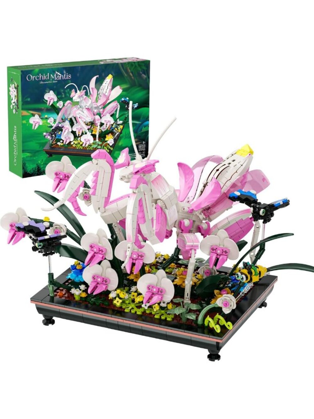Orchid Praying Mantis Flower Bonsai Building Set - 1077 PCS Creative Toy